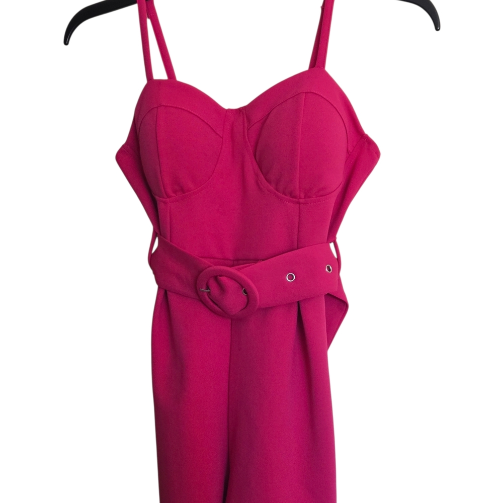 Almost Famous Fuchsia Jumpsuit
